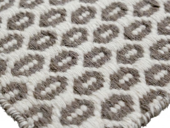 Snowdrop Ivory Brown Sample 1x1